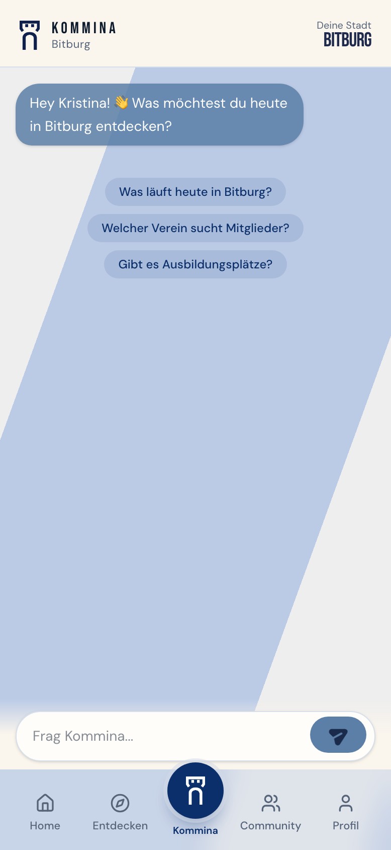 Bitburg-Connect-App: Kommina-Assistent beantwortet Fragen zur Stadt